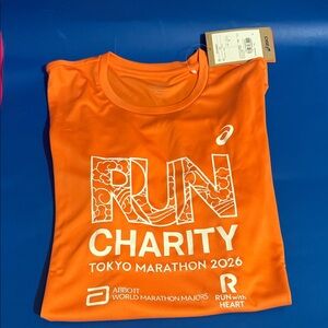 ASICS Tokyo Marathon 2026 "Run Charity" Official T-Shirt - NWT